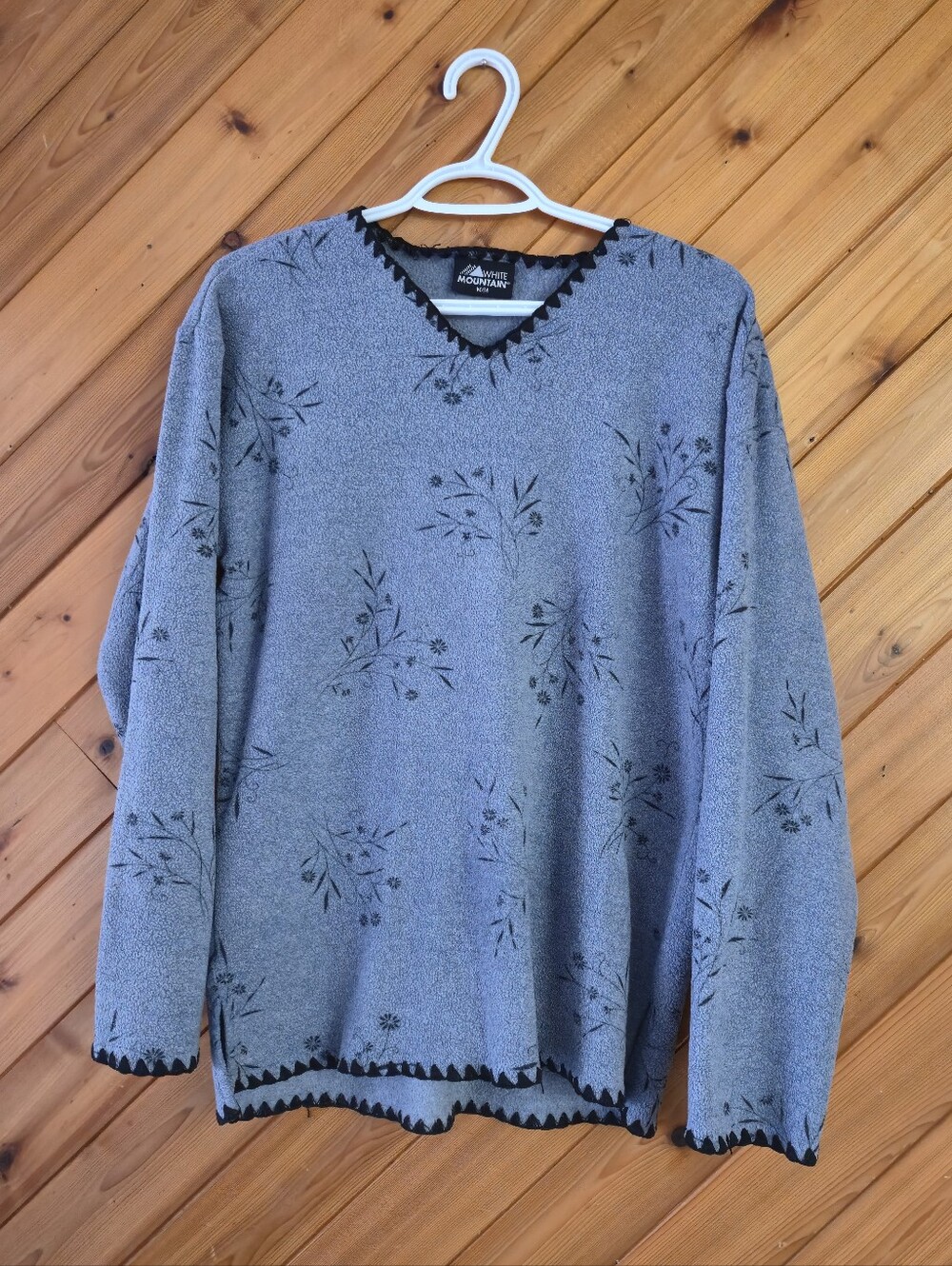 White Mountain Medium Vintage Cottagecore Gorpcore Floral Fleece